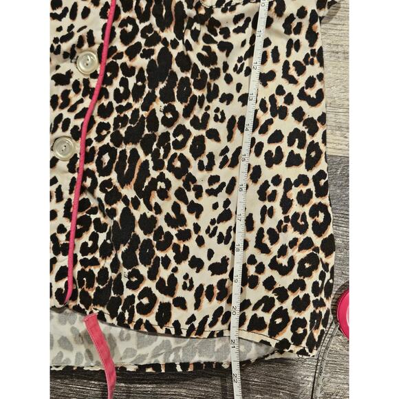Bed head neiman Marcus cheetah print Shorts pajama set preppy pjs Womens small - Picture 6 of 8